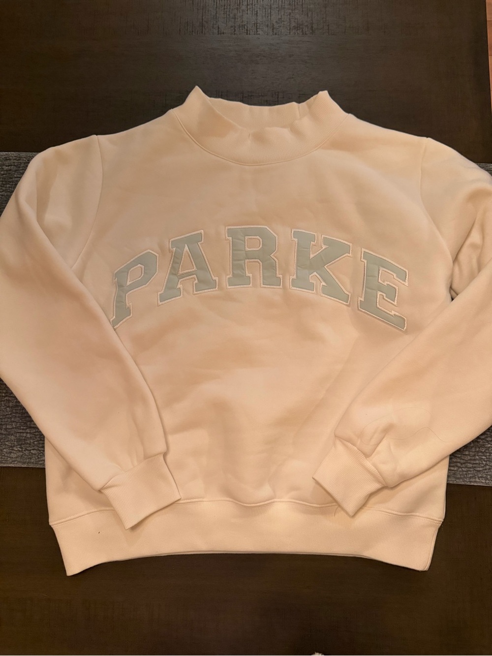 PARKE Bridal White Mockneck Sweatshirt